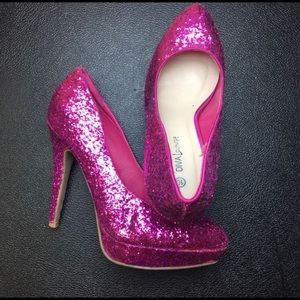 Hot Pink Sparkly Heels